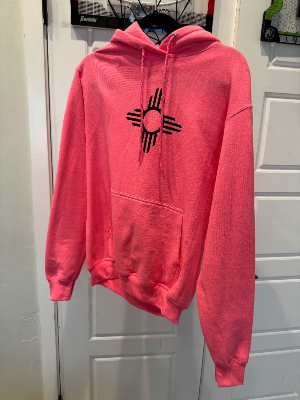 Hot Pink Hoodie Zia symbol size adult small